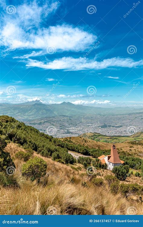 View of Volcanoes and Mountains Above the City of Quito in Ecuador ...