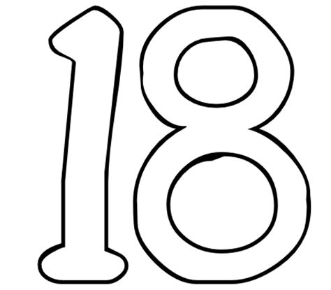 number 18 clipart - Clip Art Library