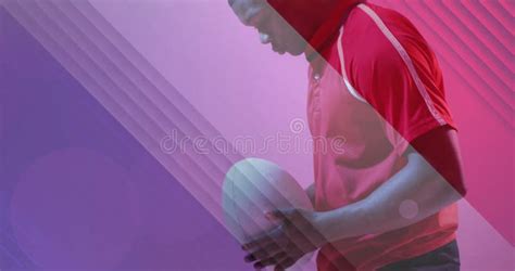 Animation of Flag of France Over African American Male Rugby Player with Ball Stock Video ...