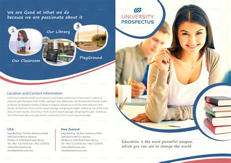 College Bi Fold Brochure Design Template in Word, PSD, Publisher