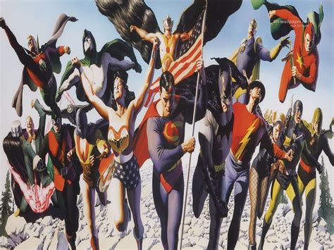 Alex Ross Justice League Wallpaper - WallpaperSafari