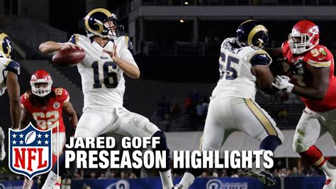 Jared Goff Preseason Full Highlights | Los Angeles Rams | NFL - YouTube