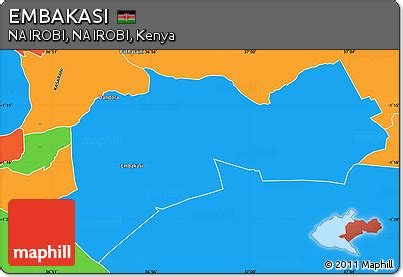 Free Political Simple Map of EMBAKASI