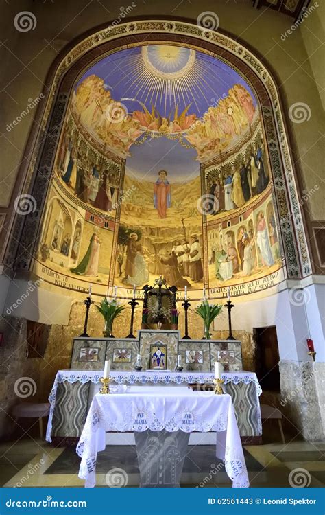 Visitation Church Interior, Jerusalem Stock Image - Image of icon, holy: 62561443