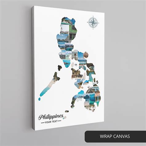 Custom Philippines Map Photo Artwork Collage Decor Gift – CollagemasterCo