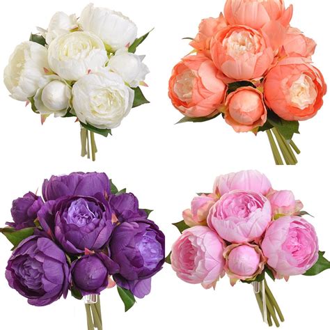 Items similar to Peony Wedding Bouquet, Silk Flower Bridal Bouquet ...