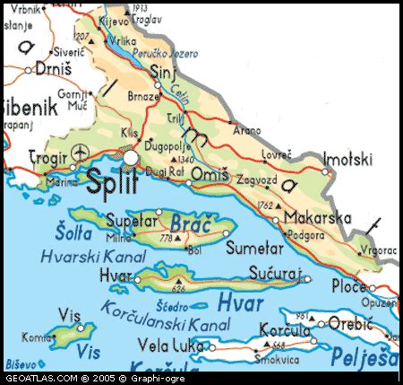 Split Map - Croatia