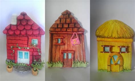 Three Houses For Three Little Pigs - CakeCentral.com