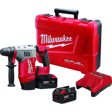 Milwaukee M28 FUEL 28-Volt Cordless Lithium-Ion Brushless 1-1/8 in. SDS ...