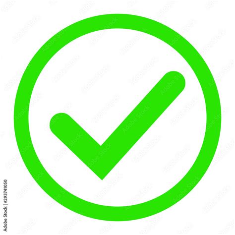 Stockvector Green check mark vector icon, approved ok symbol | Adobe Stock