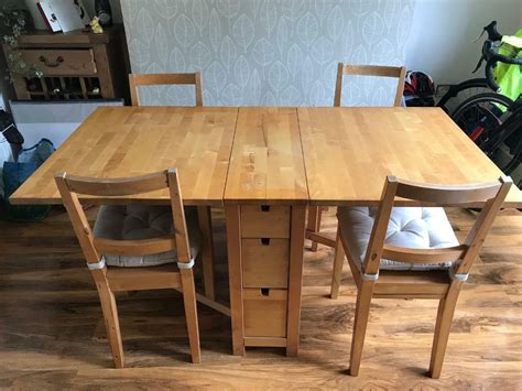 Ikea folding NORDEN Gateleg table and four chairs | in Southampton, Hampshire | Gumtree