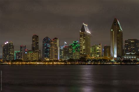 "San Diego Skyline At Night" by Stocksy Contributor "Nathan French ...