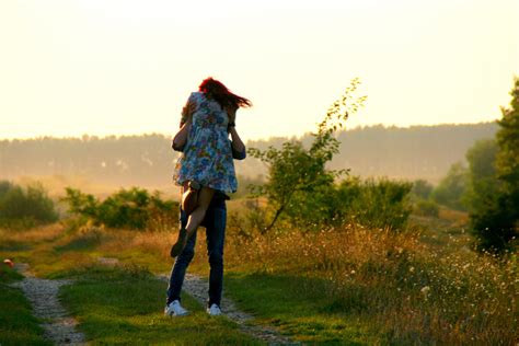 Free Images : nature, forest, grass, walking, girl, meadow, sunlight, morning, boy, love, autumn ...