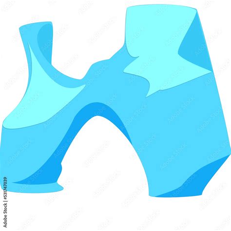 Iceberg in simple shapes and colors as png or jpeg Stock Illustration ...