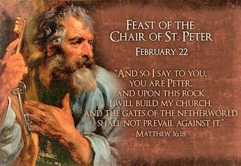 Saint February 22 : Feast of the Chair of St. Peter the Apostle - 1st ...