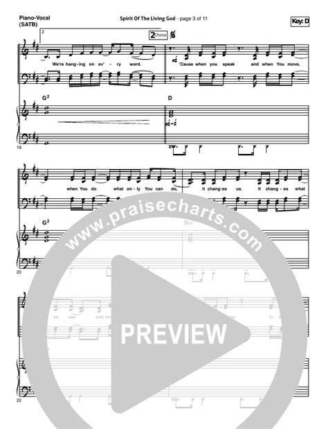 Spirit Of The Living God Sheet Music PDF (Vertical Worship) - PraiseCharts