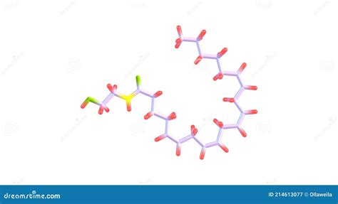 Anandamide Molecular Structure Isolated on White Stock Illustration - Illustration of formula ...