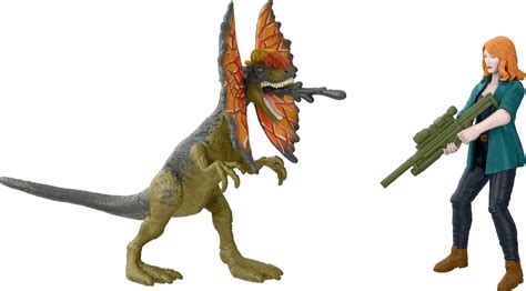 Jurassic World Dominion Claire And Dilophosaurus Human And Dino Pack With Action Figures And ...