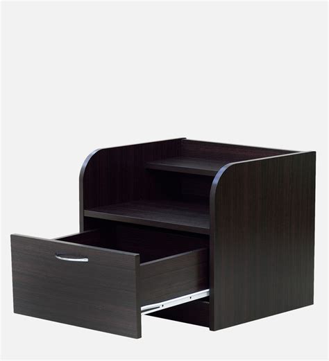 Buy Shinju Bedside Table in Wenge Finish with Drawer Online - Modern ...