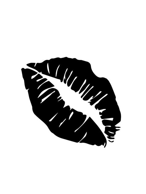 Printable Lips Stencil