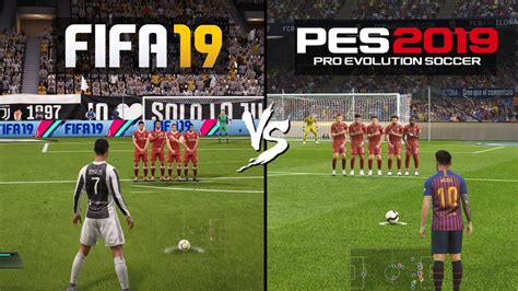 FIFA 19 vs PES 19 Gameplay Comparison - YouTube