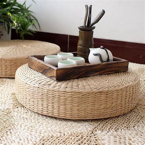 New Japanese Style Woven Tatami Floor Cushion Corn Maize Husk ...