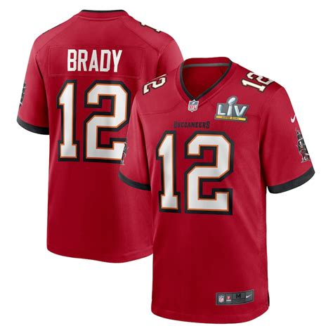 Tom Brady #12 Tampa Bay Buccaneers Red 2021 Super Bowl LV Bound Team ...