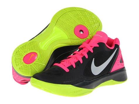 Nike Volley Zoom Hyperspike in Anthracite/Pink Flash/Volt/Metallic Platinum | Volleyball shoes ...