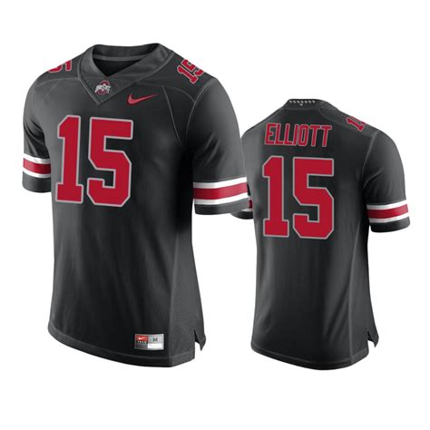 Ezekiel Elliott Ohio State Buckeyes College Football Black Men’s Jersey ...