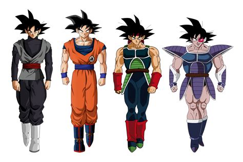 Goku Bardock Goku Black Turles T.O.P by obsolete00 on DeviantArt