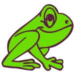 Smiling cartoon frog | Free SVG
