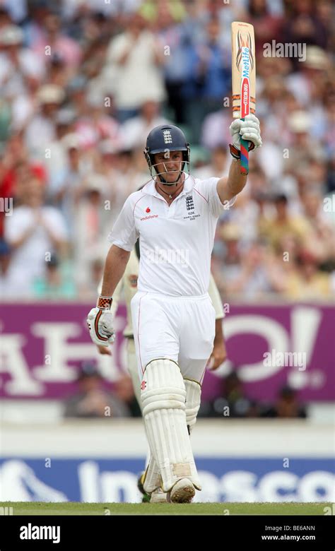 ANDREW STRAUSS MAKES HIS 50 5TH ASHES TEST MATCH THE BRIT OVAL LONDON ENGLAND 22 August 2009 ...