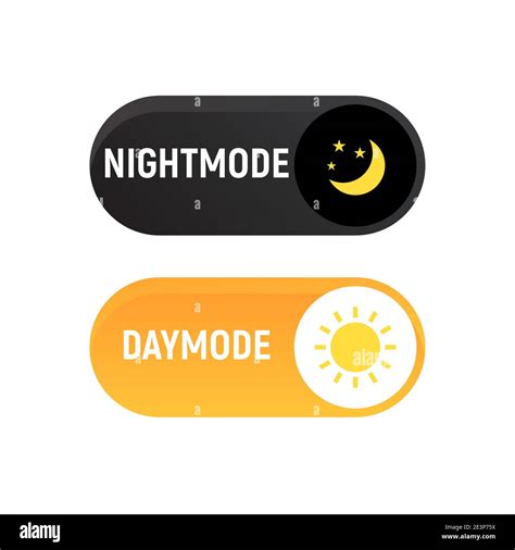 Day night mode switch ui button. Light dark mode slider theme Stock ...