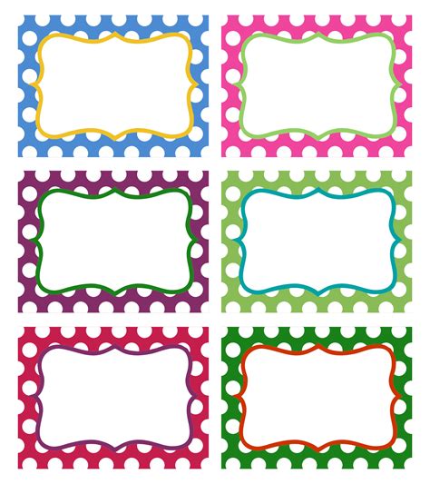 Printable Editable Labels