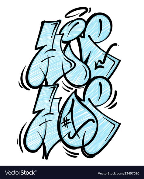 Hip hop graffiti lettering Royalty Free Vector Image