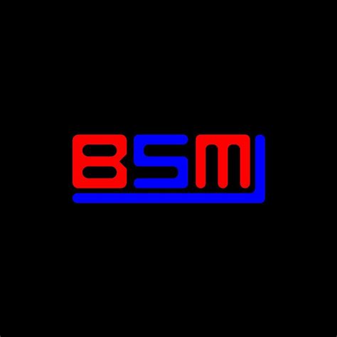 BSM letter logo creative design with vector graphic, BSM simple and ...