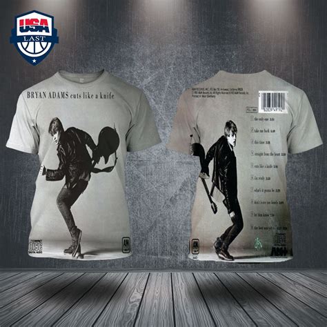 HOT Bryan Adams Cuts Like A Knife Album 3D T-shirt