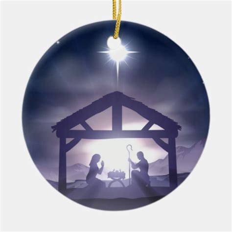 Christmas Manger Nativity Scene Christmas Ornaments | Zazzle