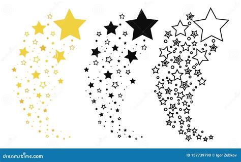 Shooting Stars Background Vector Illustration | CartoonDealer.com #5704010