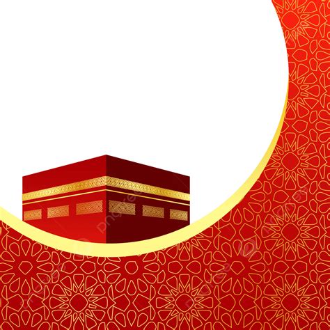 Red Gradient Kaaba Background Design Vector Illustration, Kaaba Background, Background Vector ...