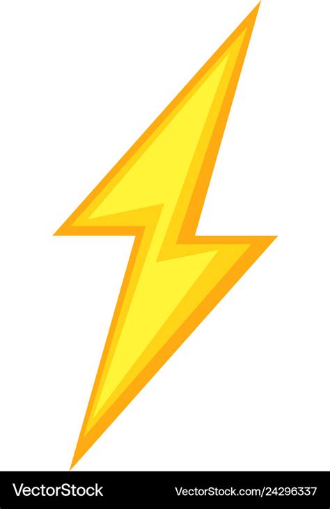 Colorful cartoon lightning symbol Royalty Free Vector Image