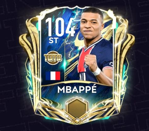 KYLIAN MBAPPÉ 104 "TOTS ULTIMATE" - FIFA MOBILE 21 | Fifa card, Fifa ...