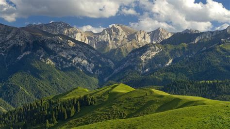 Wallpaper : 1920x1080 px, clouds, fields, grass, landscapes, mountains ...