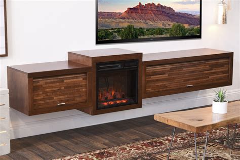 Floating TV Stand - ECO GEO Mocha - Woodwaves