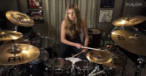 Young Girl Plays Drums Like a Pro – Madly Odd!