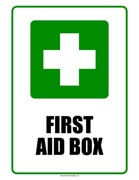 First Aid Box Signs | Poster Template