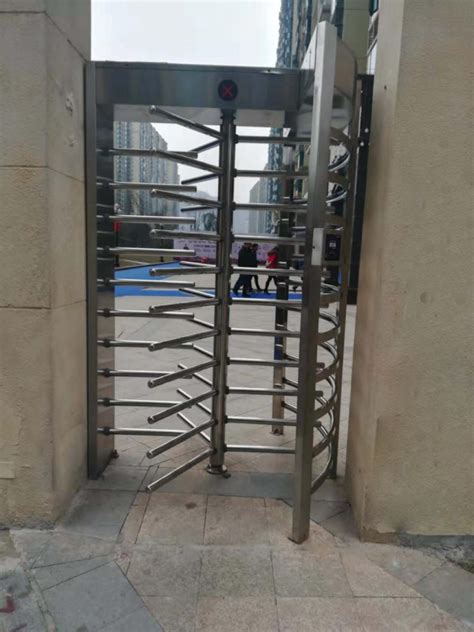 SUS304 Stainless Steel Gate Door Full Height Turnstile With Card System