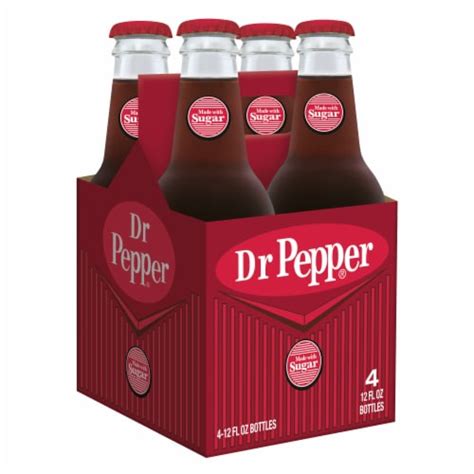 Dr Pepper® with Sugar Soda Bottles, 4 bottles / 12 fl oz - Kroger