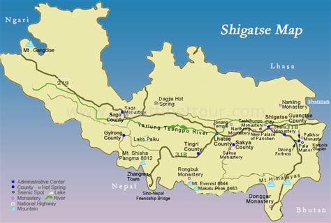 Shigatse Maps: Tourist Attractions, City Map, and Travel Routes