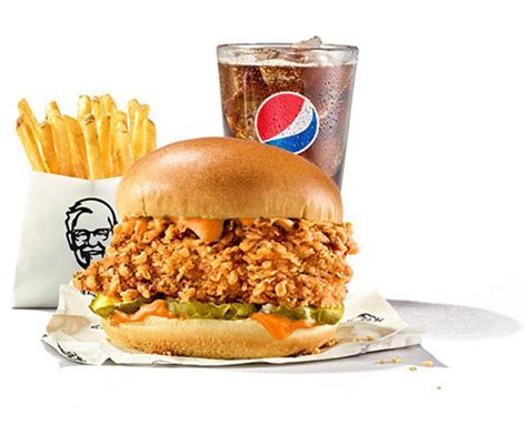 KFC Spicy Famous Chicken Chicken Sandwich Combo - Simply Delivery